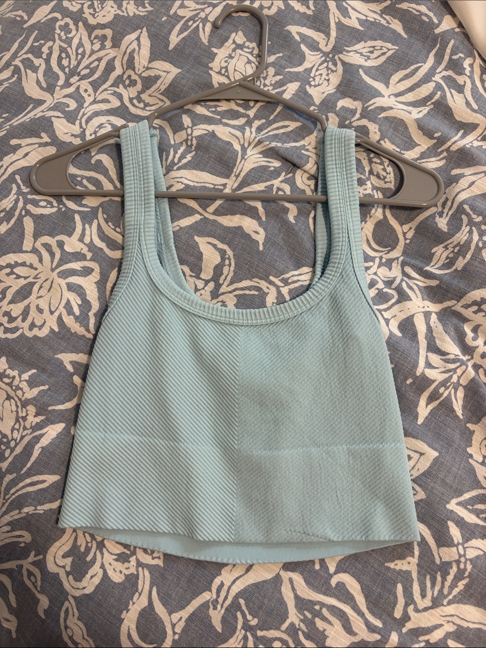 Nikibiki Seafoam Ribbed Crop Tank